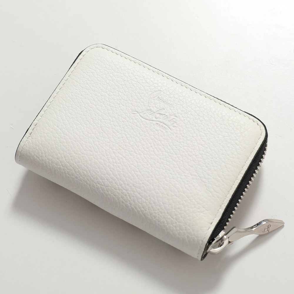 Christian Louboutin coin case Wallet PANETTONE Leather Stud Metal